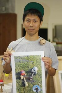 新潟けん玉部「GATAKEN」会長の長谷川哲郎さん