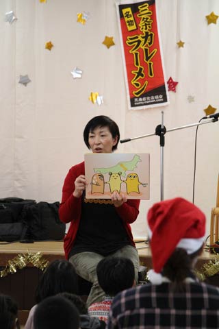 完成間近の紙芝居燕三条ラーメン王国物語」を初お披露目