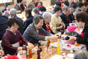 燕市吉田地区で行われた熟年成人式