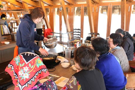 ステージえんがわで開かれたプロがちょっと教えるシリーズ「家庭で本格ラーメンを手軽に作る!!」