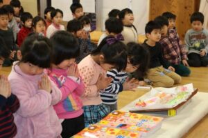 燕市小高保育園で行われた天神講の集い