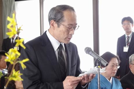 退職者を代表して渡部福祉保健部長が謝辞