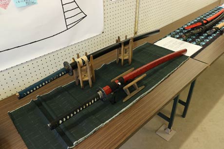模擬刀の展示