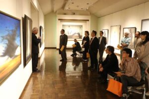 弥彦での創画会巡回展にあわせて創画会理事・宮城真さんの日本画展