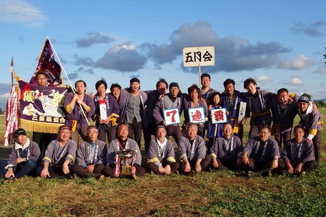  最高得点優勝で7連覇した東三条五月会