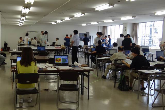  三条市役所に設置された災害対策本部