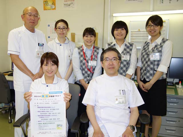  健康教室「睡眠時無呼吸症候群」を担当する呼吸器内科医師や臨床検査科技師