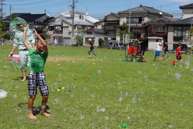  シャボン玉も用意