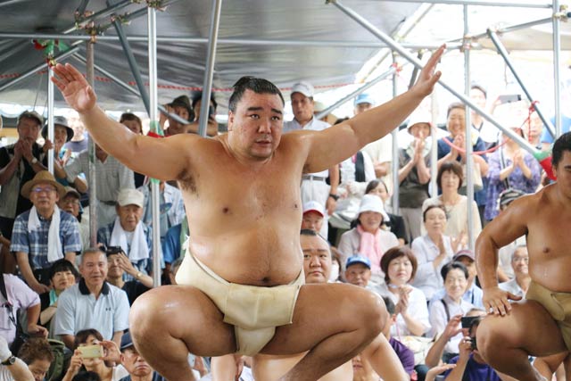 ことしの2017年の夏合宿の公開けいこで日馬富士