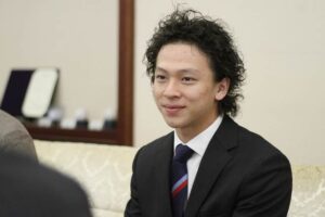 米山知事を表敬訪問した平野選手