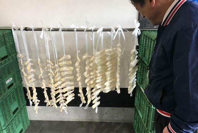 「農産物直売所やひこ」で販売している干し大根