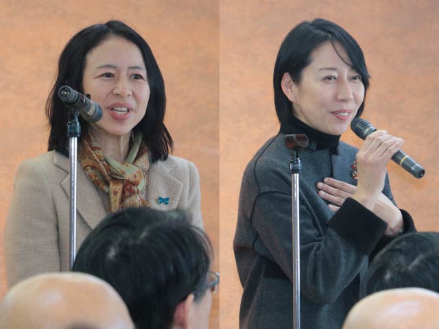 細田氏の妻の晴子さん(左)と妹の京子さん