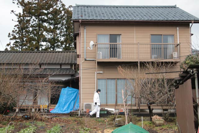 火事のあった清水さん方の住宅