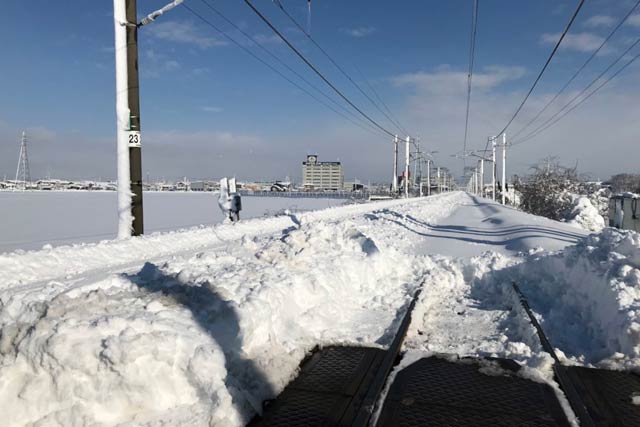 列車が動いたあとの線路