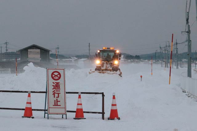 通行止め区間の牧ケ花の集落側