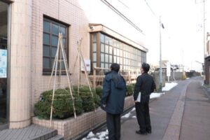 宮町に設置した防犯カメラの現地確認