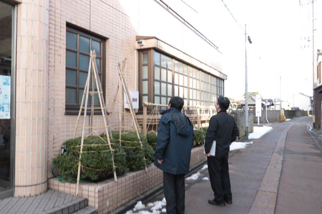 宮町に設置した防犯カメラの現地確認