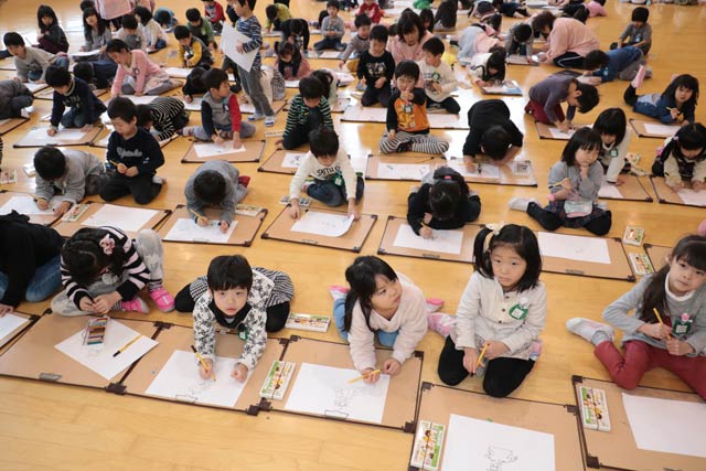 掛け軸の道真を描く