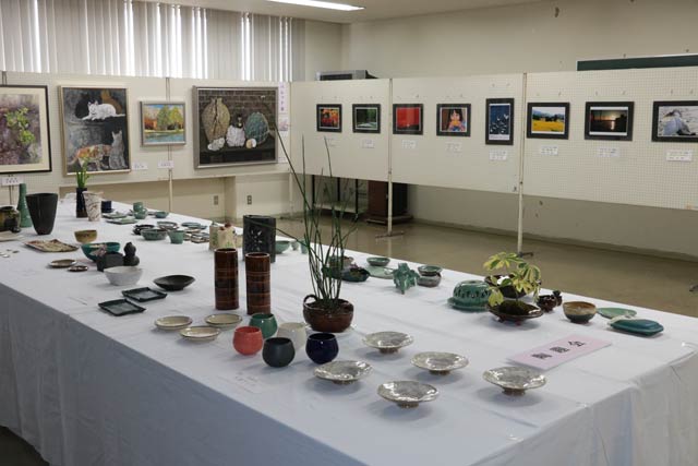 中央公民館の展示会場のようす