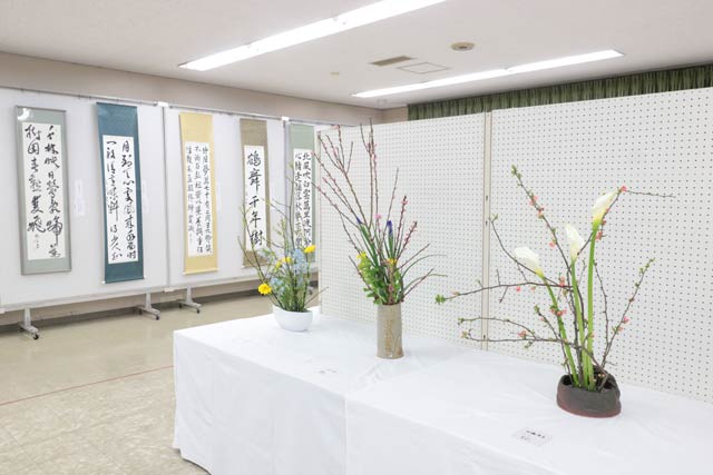 中央公民館の展示会場のようす