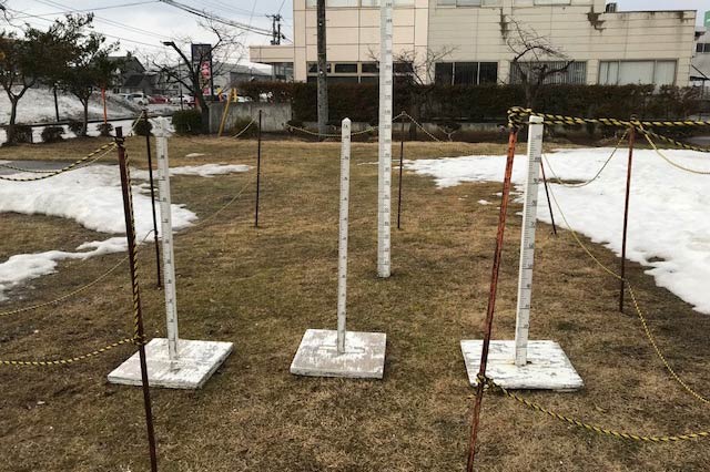 南分遣所の降積雪の観測場所