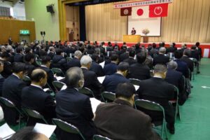 五十嵐川災害復旧助成事業の竣工式