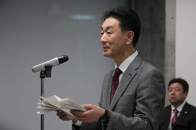 斎藤総務部長のあいさつ