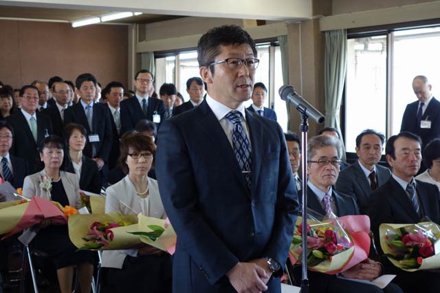 退職者を代表して大平総務部長が謝辞