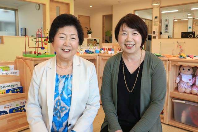 どれみ福祉会の業務執行理事で統括園長の澤さん(左)と川通どれみ保育園の目黒園長