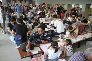 スノーピーク本社の「雪峰祭  2018 -春-」で大人気の手づくり手ぬぐい