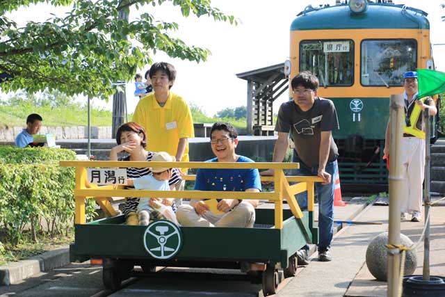 かぼちゃ電車保存会のトロッコ体験