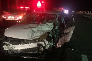 北陸自動車道の事故現場