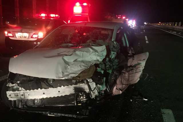 北陸自動車道の事故現場