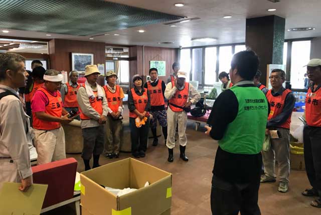 高梁市災害ボランティアセンターで