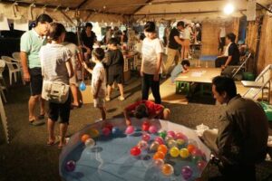 15日まで夜は弥彦 3日は潟東ライスバーガー販売、12日はキッズダンス