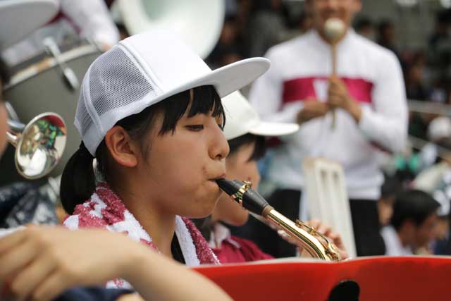 三条高校吹奏楽部の西川団長