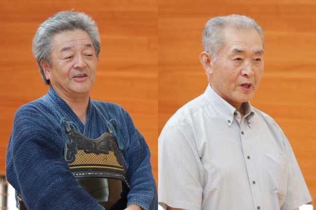池田OB会長(左)と吉田初代部長