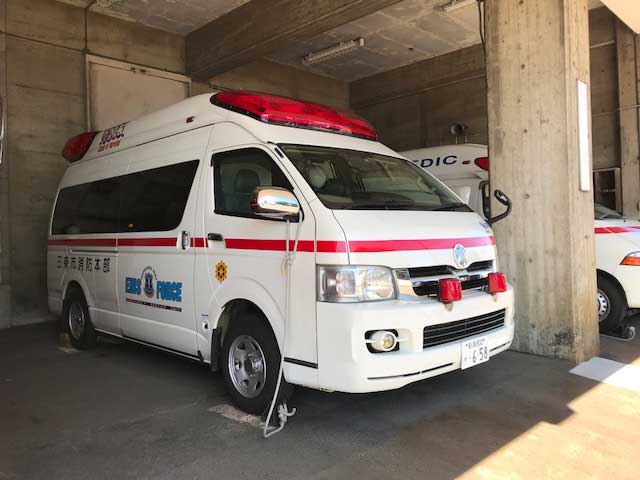 22日はフル稼働状態だった三条市消防本部の救急車