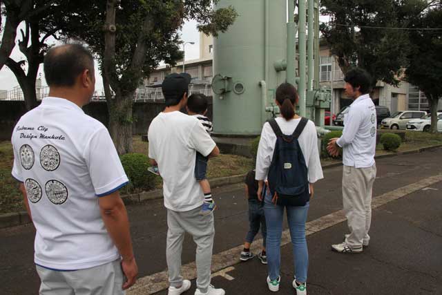 燕市下水終末処理場で開かれている「燕市下水道フェア 2018」