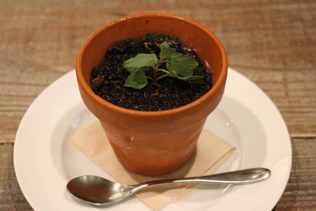 デザートの「植木鉢」