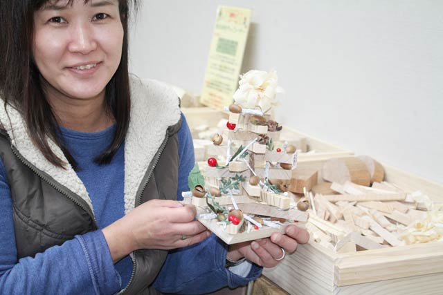石山木工所の木工のワークショップで作るクリスマスツリー