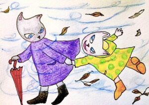 県央画廊 国定三条市長夫人・国定律子さん「お茶が美味しい季節」