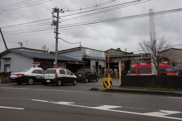 ぼやのあった大栄鍛工所