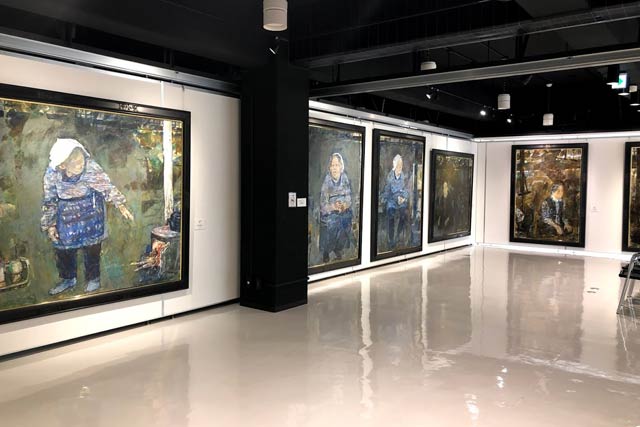 ギャラリーみつけで開かれている「池山阿有　新収蔵品展」
