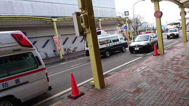 ひき逃げ事件のあった現場（市民提供写真）