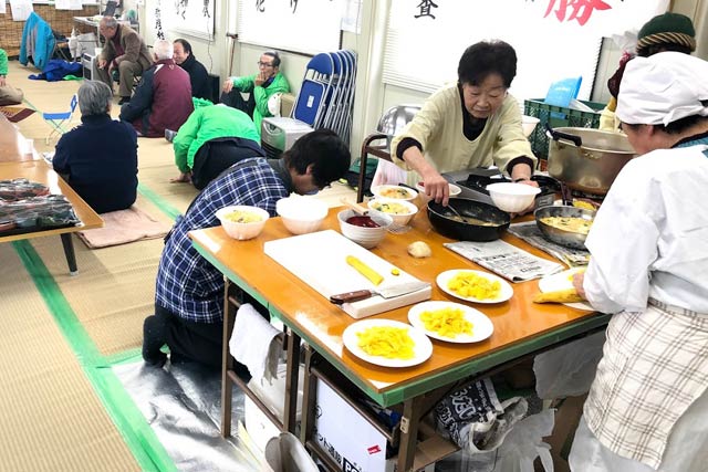 小林氏の選挙事務所で胃袋を支えたまかない