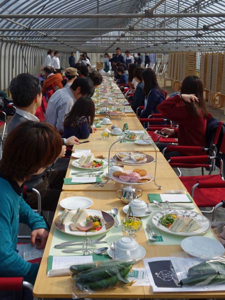 昨年のひうら農場での朝カフェのようす