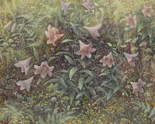 2013年の第45回日展入選の「水無月清々と」（F100）