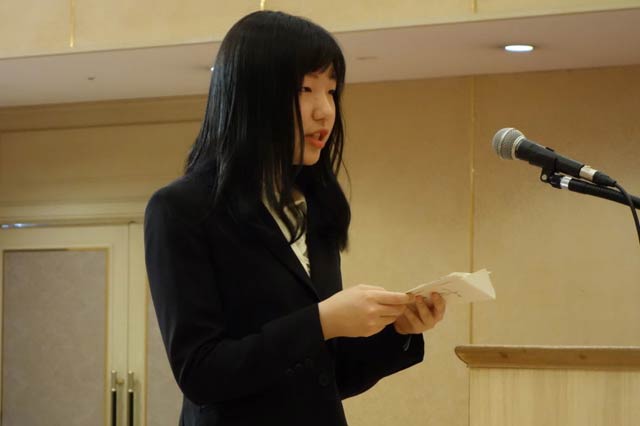 川瀬さんの新入生宣誓
