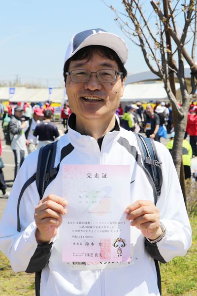 鈴木市長もウォーキング3.5kmを完歩